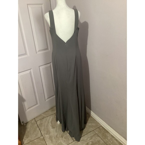 Dessy Collection Charcoal Gray Style 2936 Formal Sleeveless Maxi Dress - Picture 3 of 10